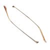 Plastic Eyeglass Parts Glasses Replacement Temples Arms Metal Tooth Thickness 1.2mm, 1 Pair Gold