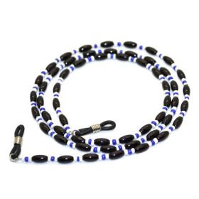 Retro Black Blue White Acrylic Beads Eye Glasses String Holder Reading Glasses Chain Eyeglass Chain Cord