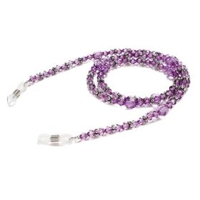 2 Pcs Purple Acrylic Beads Eyeglass Chain Reading Glasses Chain Necklace String Sunglasses Neck Strap Holder