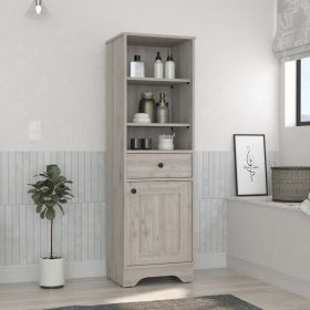 St. Clair Linen Cabinet, Two Interior Shelves, Two Open Shelves, Single Door