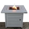 Living Source International 25" H x 30" W Steel Propane/Natural Gas Fire Pit Table