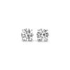 2 cttw Certified IGI Lab Grown Round Diamond Stud Earrings 14k White Gold (G/VS2)