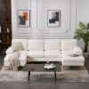 U-Shaped 4-Seat Indoor Modular Sofa Creamy-White