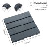 44 Pack 12x12 Square Waterproof Outdoor Deck Tiles - Interlocking, All-Weather, Slip-Resistant, Easy-Assembly Patio Decking for Poolside, Balcony, Bac