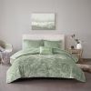 4 Pcs Velvet Comforter Set with Throw Pillow(King/Cal King)