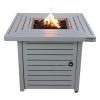 Living Source International 25" H x 30" W Steel Propane/Natural Gas Fire Pit Table