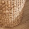 Ludmilla Round Tall Water Hyacinth Woven Wicker Laundry Hamper with Lid - For Clothes, Canvas, Toys and Book Storage with Removable Liner - 15" x 15"