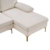 U-Shaped 4-Seat Indoor Modular Sofa Creamy-White