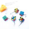 Women's Plastic Simulation Rubik's Cube Earrings