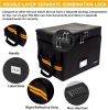 File Box; Fireproof Document Box; with Lock; Upgraded 2 Layer Water-resistant Organizer; Portable;  Collapsible Storage Cabinet;  Reflective Strip