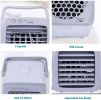 Portable USB Personal Mini Air Conditioner Fan;  3 Speeds;  Quiet;  Adjustable Vane;  Ice Water Tank