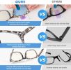 G8082 Blu-ray Glasses 3P Sand Black + Leopard Print + Transparent Pink