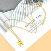 Simple versatile ins net red temperament fashion personality tide accessories H letter necklace female collarbone chain titanium steel jewelry