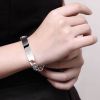 Mens Bracelet Plated Silver 8mm Link Chain Bracelet Bangle for Women MenParty Jewelry Accessoires