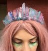 Electroplated Mermaid Purple Blue Crystal Crown Hair Band