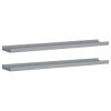 Picture Frame Ledge Shelves 2 pcs Gray 31.5"x3.5"x1.2" MDF