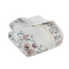 4 Piece Floral Comforter Set with Throw Pillow