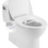 Non Electric Cold Water Mechanical Bidet Toilet Seat Attachment Fresh Water Sprayer Dual Nozzles for Feminine Wash