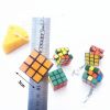 Women's Plastic Simulation Rubik's Cube Earrings