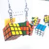 Women's Plastic Simulation Rubik's Cube Earrings