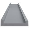 Picture Frame Ledge Shelves 2 pcs Gray 31.5"x3.5"x1.2" MDF