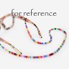 2 Pcs Colorful Round Beaded Sunglasses Holder String Eyewear Reading Glasses Chain Eyeglass Strap Necklace