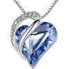 Leafael Mother's Day Necklace; Infinity Love Heart Pendant with Birthstone Crystals; Jewelry Gifts for Women; Birthday Necklaces for Wife Mom Girlfrie