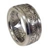 Vintage Fashion Letter Pattern Rings For Men Antique Silver Color Ring Male Wedding Band Engagement Jewelry Punk Men's Ring