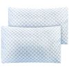 Cooling Memory Foam Pillow Ventilated Soft Bed Pillow w/ Cooling Gel Infused Memory Foam 2Pcs Queen Size